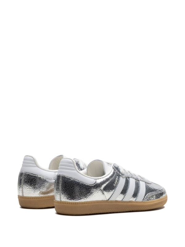 adidas Samba OG "Silver Metallic Cracked Leather" sneakers