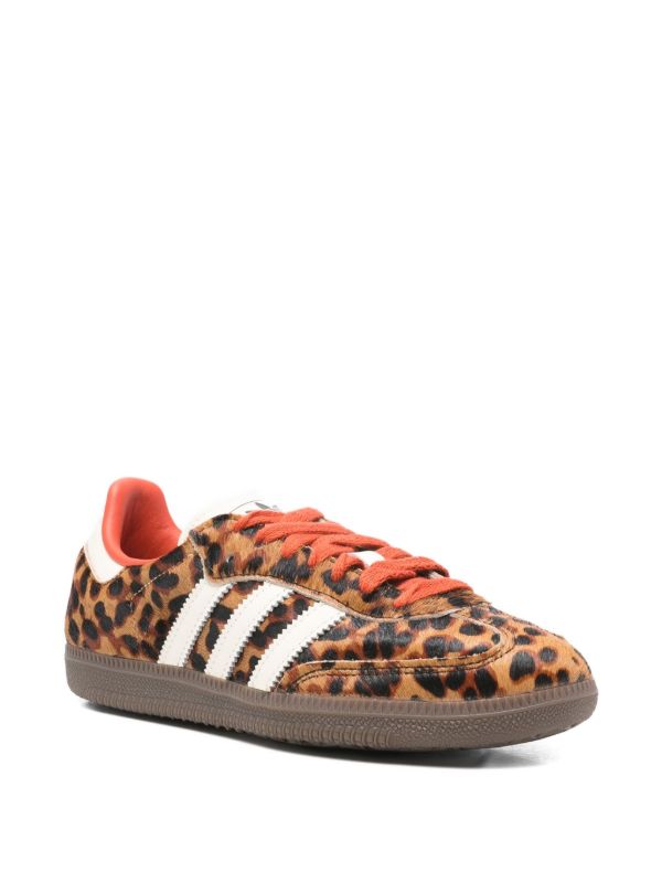 adidas Samba OG animal-print striped trainers