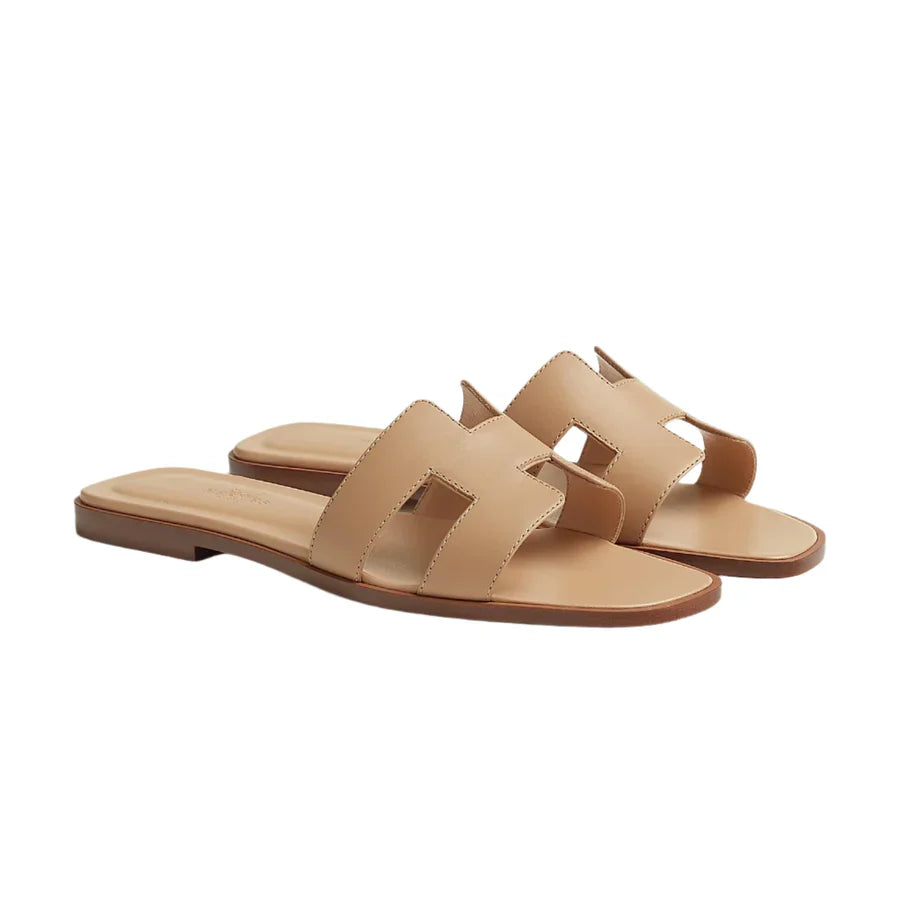 Hermes Oran sandals beige